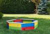 Sandpit with protecting cover - coloured