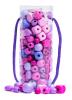 Beads in tube - pink