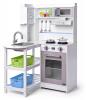 Corner Play Kitchen with plastic baskets - white