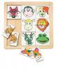 Puzzle - animal heads, white backround