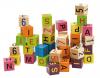 Coloured blocks with letters and numbers, 40pcs
