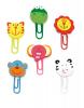 Color paper clips - ´´Animal heads´´ , set 48 cards