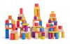 Toddler wooden blocks- natural/colored, 2,5 cm