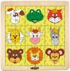 Puzzle – animal heads, coloured backround