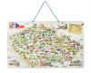 Magnetic map of the Czech Republic with pictures and board game, 3 in 1
