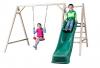 Garden set with swing and slide