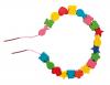 Stringing beads in a wooden box - various shapes