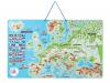 Magnetic map of Europe ,board game 3in1 , CZ