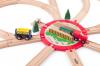 Four-way train turntable - large, wood/plastic