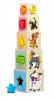 Stacking and nesting picture blocks - ´´Animals´´, 5pcs