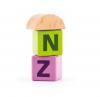 Blocks with alphabet and numbers in pastel colours
