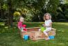 Sandpit with protecting cover - natural