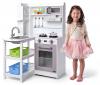 Corner Play Kitchen with plastic baskets - white