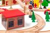 Railway set delivered in a wooden box, 170pcs