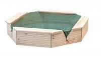 Sandpit with protecting cover - natural