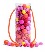 Beads in tube - orange