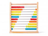 Abacus- natural with colored beads