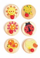 Clothes peg hanger - spring mix, displ. 24pcs