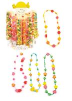 Holder with necklaces, combination of wood and plastic,displ. 72pcs