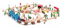 Railway set delivered in a wooden box, 170pcs