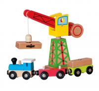 Crane with the train