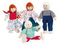 Dolls for doll house - classic, 4 pcs