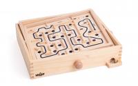 Wooden labyrinth with a ball