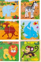 Picture cubes puzzle – safari, 2×2