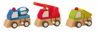 Clockwork toys - construction machines, displ. 9pcs