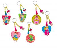Wooden keychain - fairy tale, displ. 48pcs