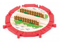 Four-way train turntable - large, wood/plastic