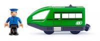 Modern electric train machine - green