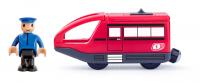 Modern electric train machine - red
