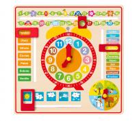 Wooden calendarwith seasons weather clock CZ