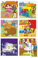 Picture cubes puzzle – Happy Engine, circus, 3×3