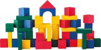 Coloured wooden blocks, 50pcs