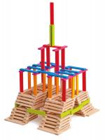 Wooden bricks - coloured - Emma, 200pcs