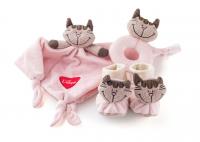 Baby set Angelique (doudou, rattle, shoes) in gift box